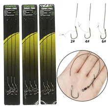 Hyaena 3 шт/9 шт 2#4#6# верхняя раковина готовая завязанная рыболовная линия с покрытием завязанная рыболовная приманка для ловли карпа