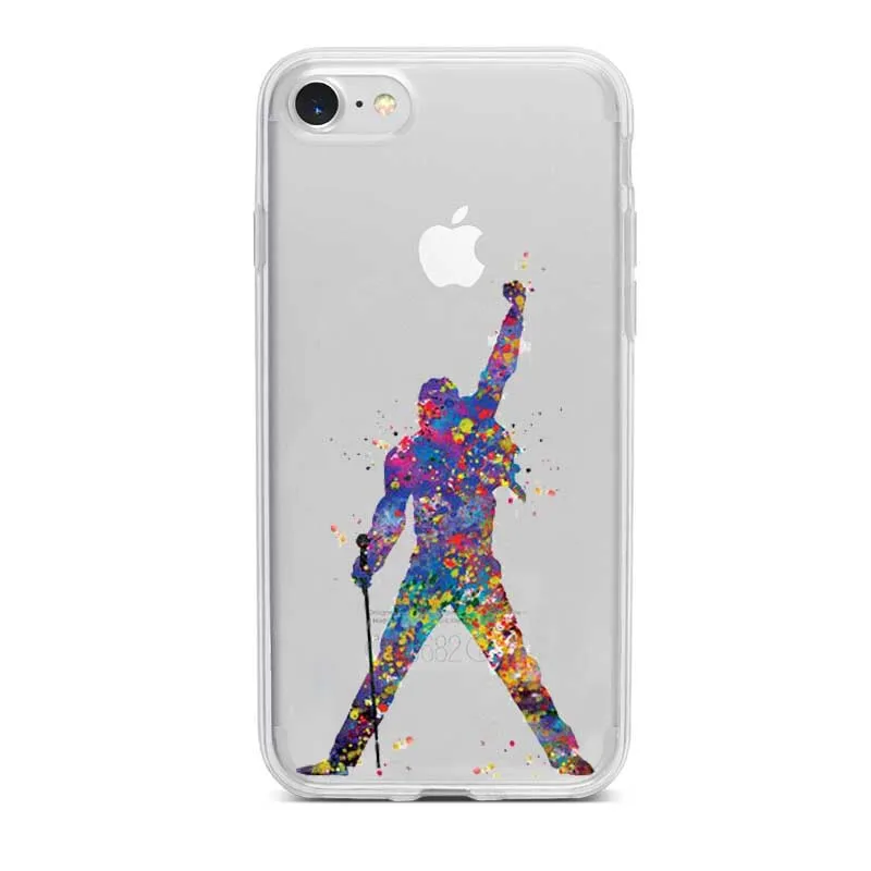 Freddie Mercury Rainha banda Qualidade Роскошный чехол для телефона para iPhone 8 7 6 5 4 Plus X XS max 11 11pro силиконовый чехол - Цвет: TPU