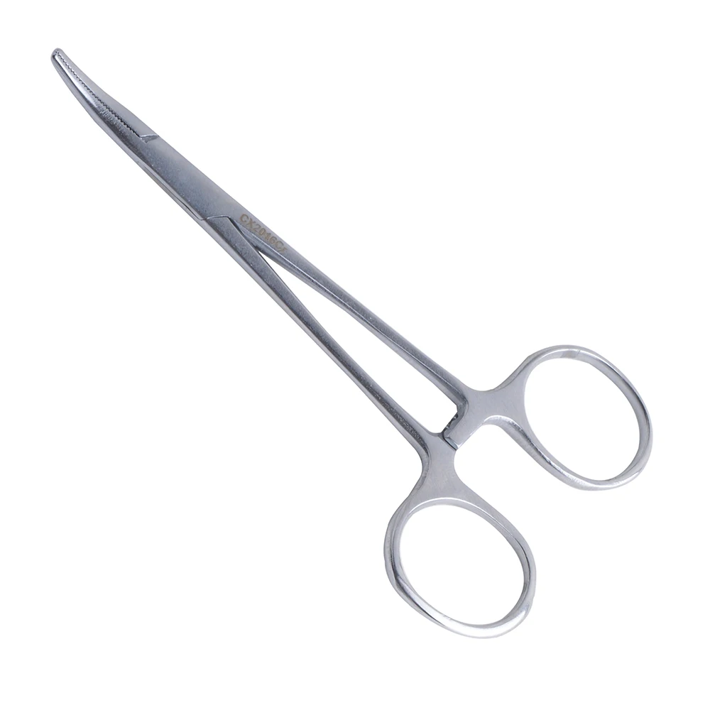 5 pulgadas/125mm recto y curvo pinzas hemostáticas Acero inoxidable PET Pesca pinzas Médicos quirúrgica dental Tijeras pinzas