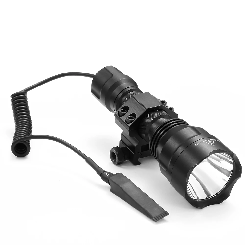 AloneFire C8 CREE XM-L2 T6 светодиодный тактический светильник фонарь страйкбол прицел ружья светильник 18650 перезаряжаемый аккумулятор