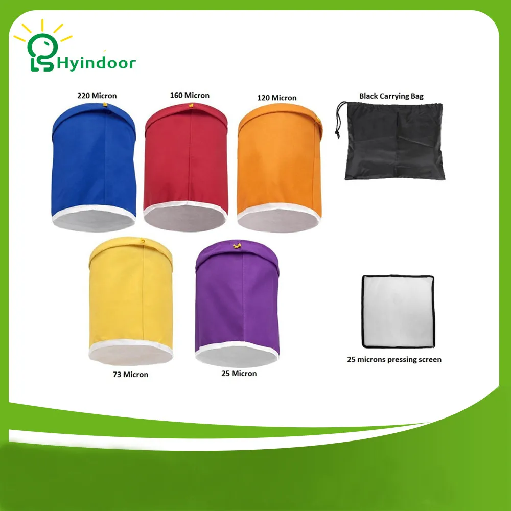 Free shipping 1 Gallon 5 bag Herbal Ice Bubble Hash Bag Essence Extractor Kit extraction bag