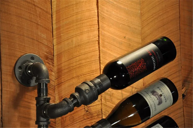 Iron Pipes Works Creative Beer Bottle Holder Ktv Bar Cafe Wall Iron Pipes Works Creative Beer Bottle Holder Ktv Bar Cafe Wall Wine Rack In Corner Brackets From Home Improvement On Aliexpress