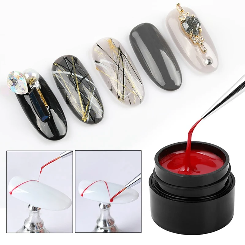 

ROSALIND Nail Art 5ml Spider Gel DIY Nail Design Point To Line Drawing And Painting Decoration Pulling Silk Spider Gel Lacquer