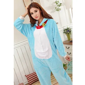 

Wholesale Animal Onesies Unisex Adult Doraemon Onesie Anime Cosplay Costume Flannel Pajamas Sets Sleepwear