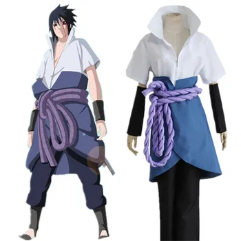 

Japanese Anime Naruto Shippuden Clothing Uchiha Sasuke Cosplay Costumes 4th Generation Clothes