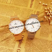 Женские часы из розового золота 699 два часы со стрелками Горячая Металлическая сетка Группа круглые кварцевые аналоговые наручные часы модные женские часы