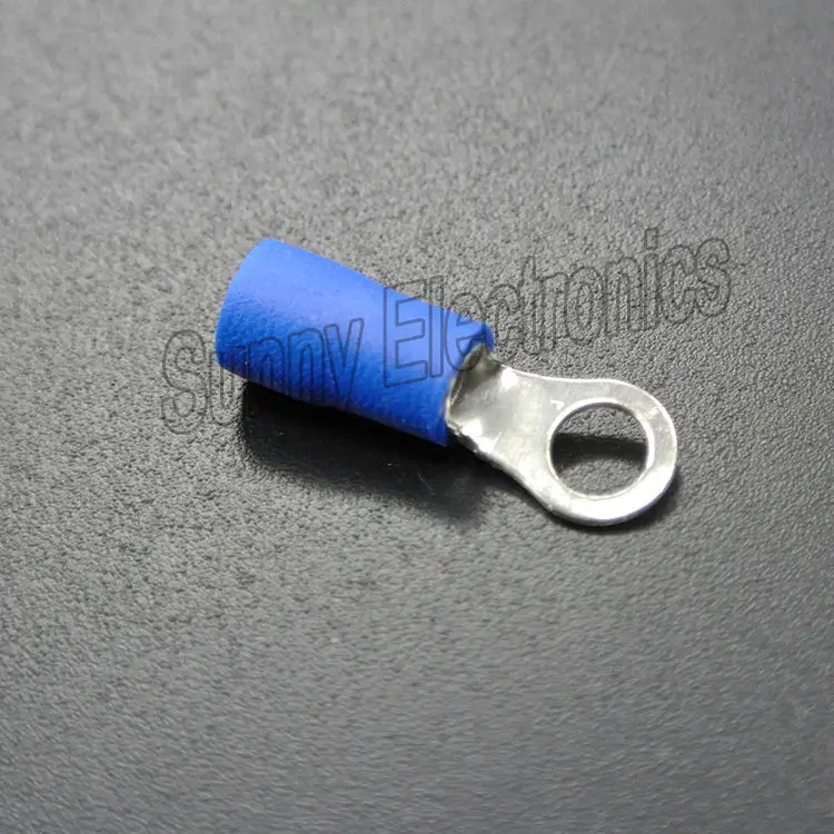 Freeship 50 X 8 Car Ground Wire Ring Terminals Vinyl Blue 16 14 Gauge Awg Ga Connectors Ring Terminal Wiring Ring Terminalblue Wire Connector Aliexpress