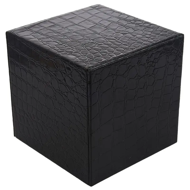 New-Durable Room Car PU Leather Square Tissue Box Paper Holder Case Cover Napkin Color:Black crocodile pattern,Size: 13.8 * 13