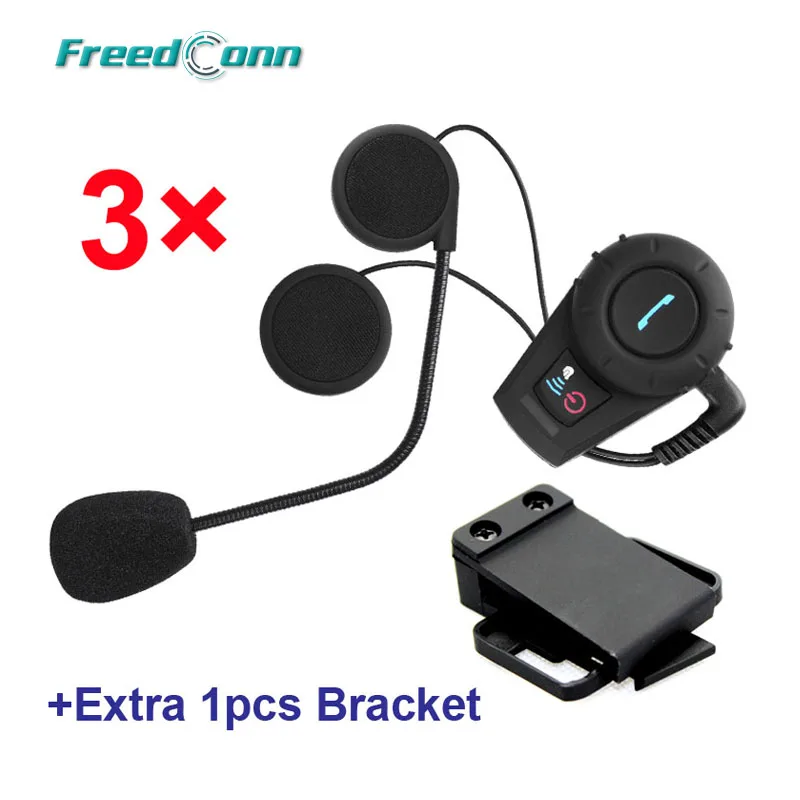 

Free Shipping!! 2pcs Original 500M Motorcycle BT Bluetooth Interphone Headset Helmet Intercom FM Radio+Extra 1pcs Bracket