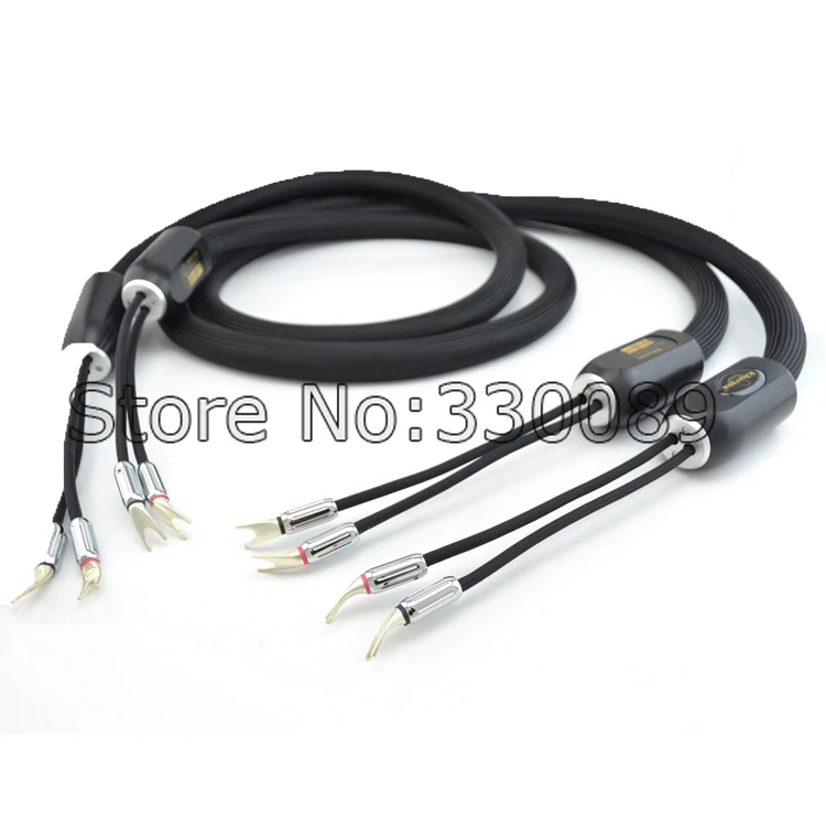 

Free shipping one pair Kharma Speaker Cable 2.5M KIC-GR-1C Top HIFI speaker cables with bag
