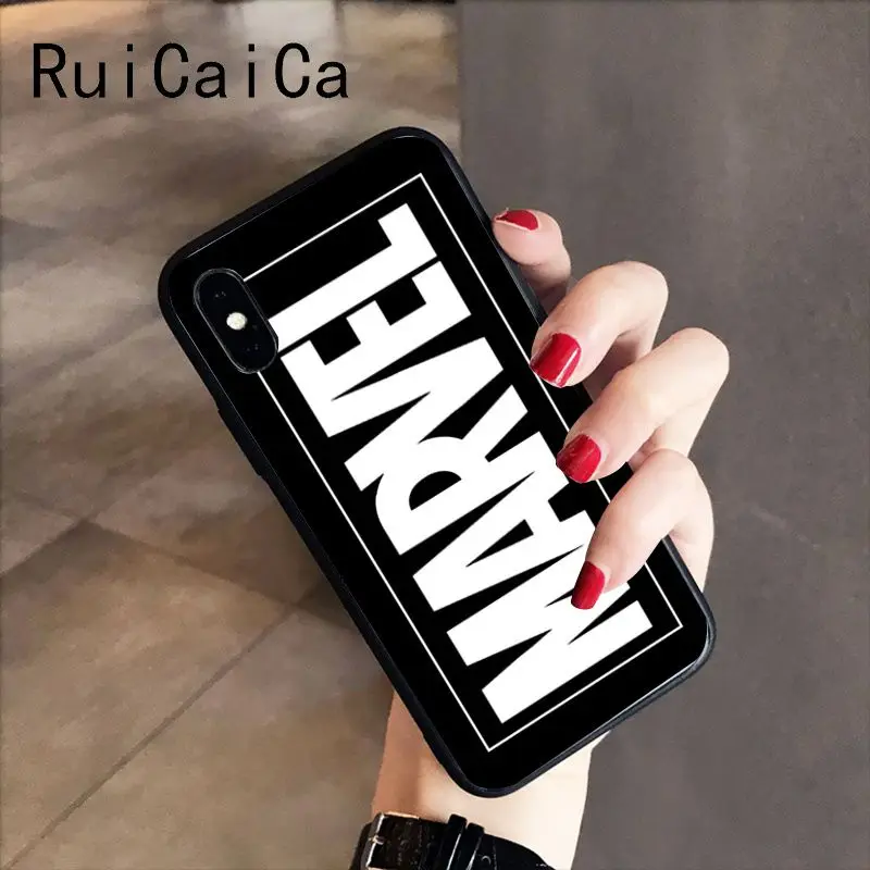RuiCaiCa Марвел Супергерои из “Мстителей” ТПУ Мягкий силиконовый чехол для телефона чехол для iPhone 8, 7, 6, 6 S, 6 Plus, X XS Макс 5 5S SE XR 10