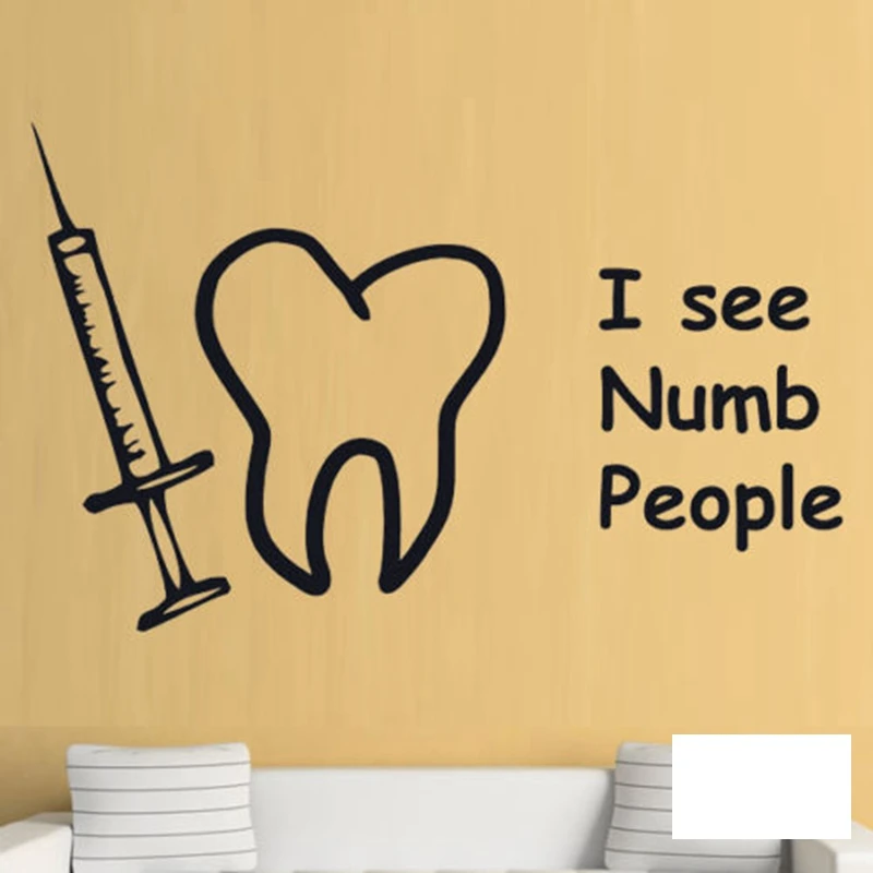 Tooth Teeth Sticker Dentist Decal Muurstickers Poster Vinyl Art Wall