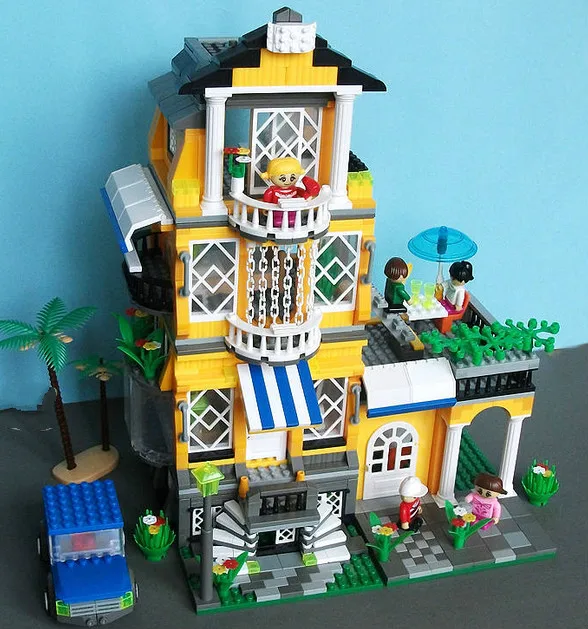 building block set compatible with lego new city Full House 3 in 1 3D