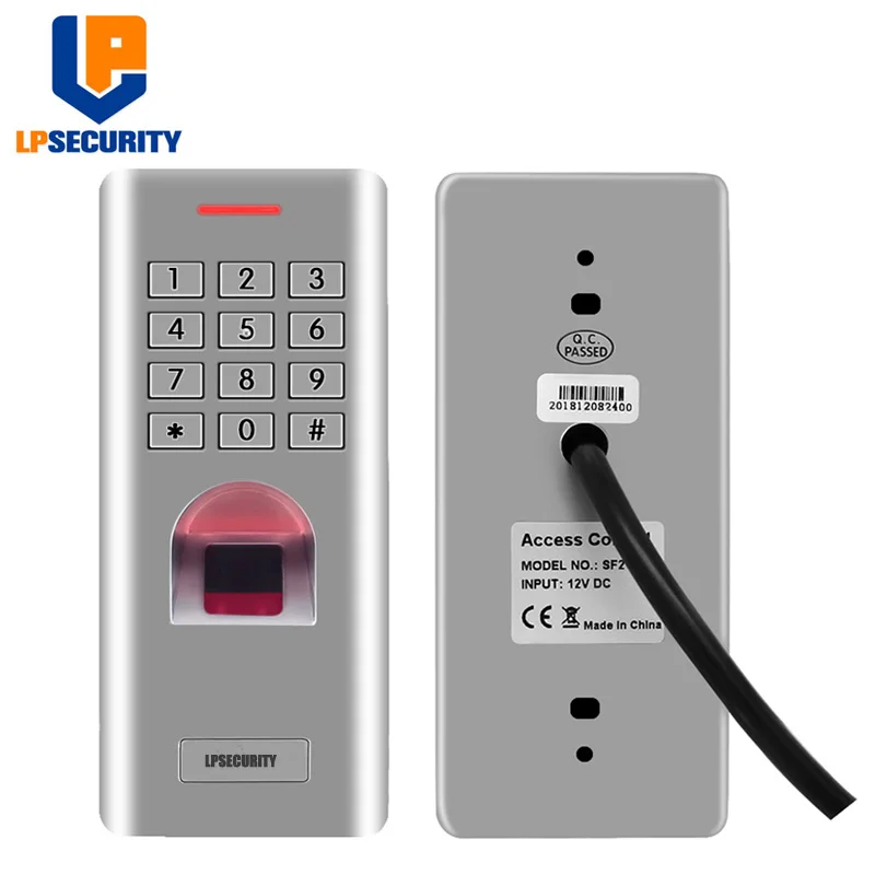 

IP66 Waterproof door fingerprint / password access controller system with metal keypad for Gate Entrance