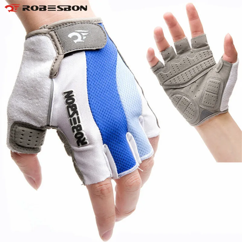 ROBESBON Half Finger font b Cycling b font font b Gloves b font Breathable Ciclismo Bicicleta