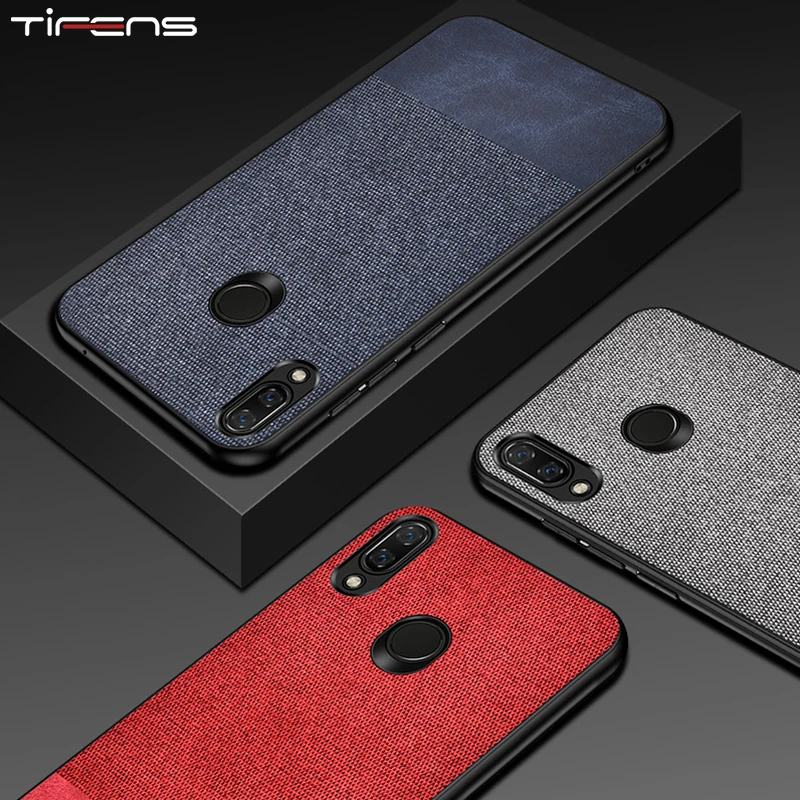 

Cloth Texture Case For Huawei Mate20 P30 P20 Pro Lite Nova4 Y9 Y6 Y5 Y7 Pro P Smart 2019 Honor 8x 8c 8s V20 Luxury Fabric Cover