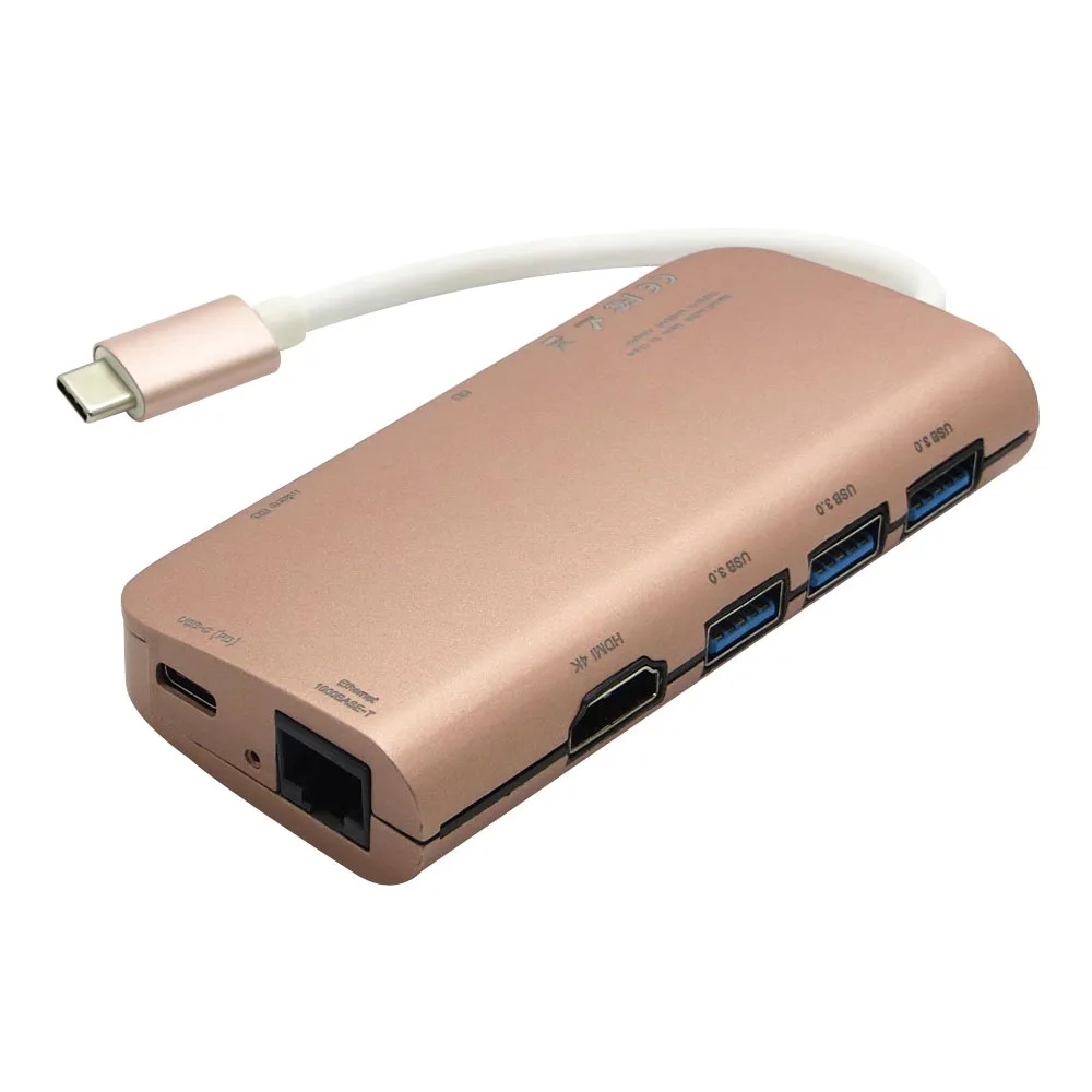 Концентратор USB 3 0 Type C на Lan карту Gigabit Ethernet адаптер 4K HDMI SD Micro Card Reader Hub для Macbook 5