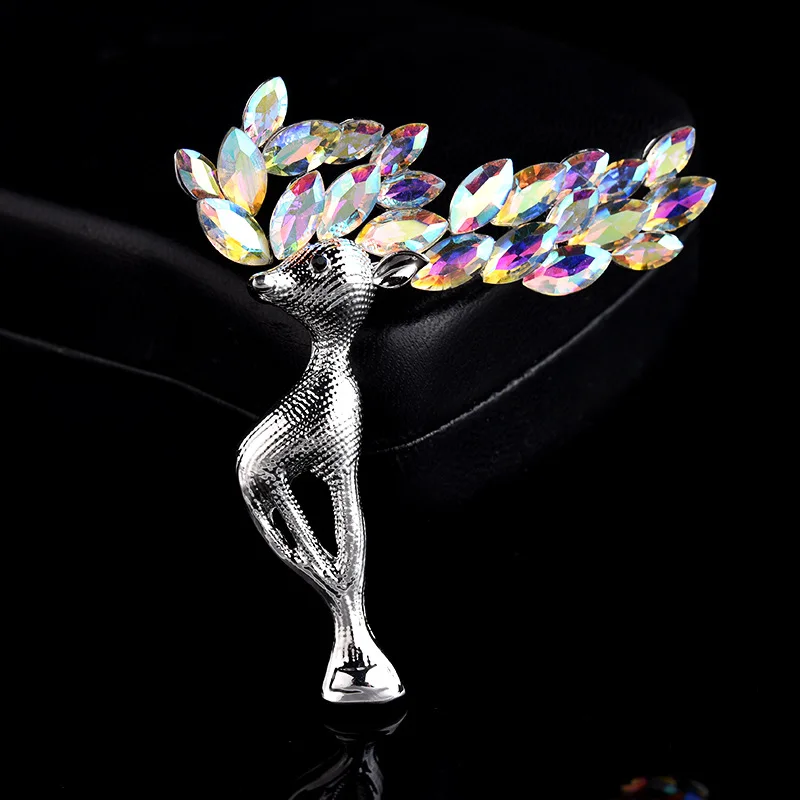 Модная и разнообразная брошь в виде животного, ахапа, жемчуга, кристалла, богиня, дамские вечерние аксессуары для танцевальной вечеринки - Окраска металла: 2