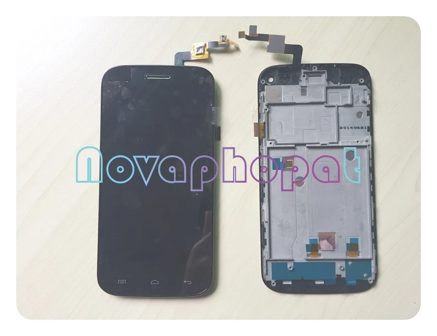 Novaphopat 100% Tested Nero Schermo Lcd Per Wiko Darkmoon Lcd Sensore Di Display Touch Screen Digitizer Con Telaio Di Montaggio Completo