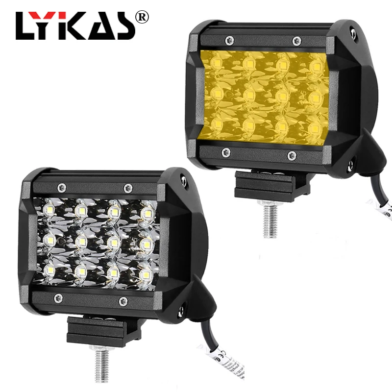 

LYKAS 4 Inch 36W Work Light Led Spotlight Bar 6000K 3000K Auto Assembly for Motorcycle Driving Offroad Boat Car Tractor Truck