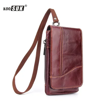 

Luxury Retro Multifunction Waist Bag Mobile Phone Pouch Fashion Genuine Leather Belt Clip Holster Wallet Card Cover Pockets Case
