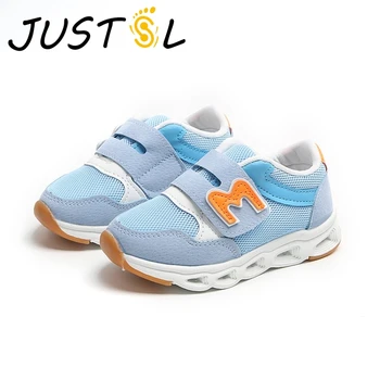 

JUSTSL 2018 new children's LED sport shoes boys girls casual shoes light shine shoes kids breathable mesh sport shoes