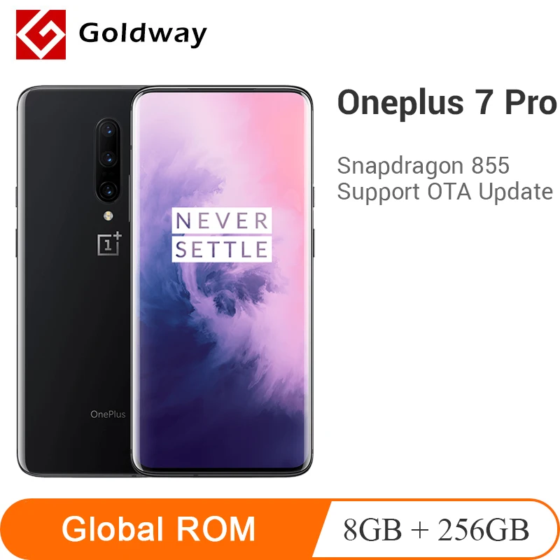 

Original Oneplus 7 Pro 8GB RAM 256GB ROM Smartphone Snapdragon 855 AMOLED 48MP 30W Fast Charger UFS 3.0 4000mAh Mobile Phone