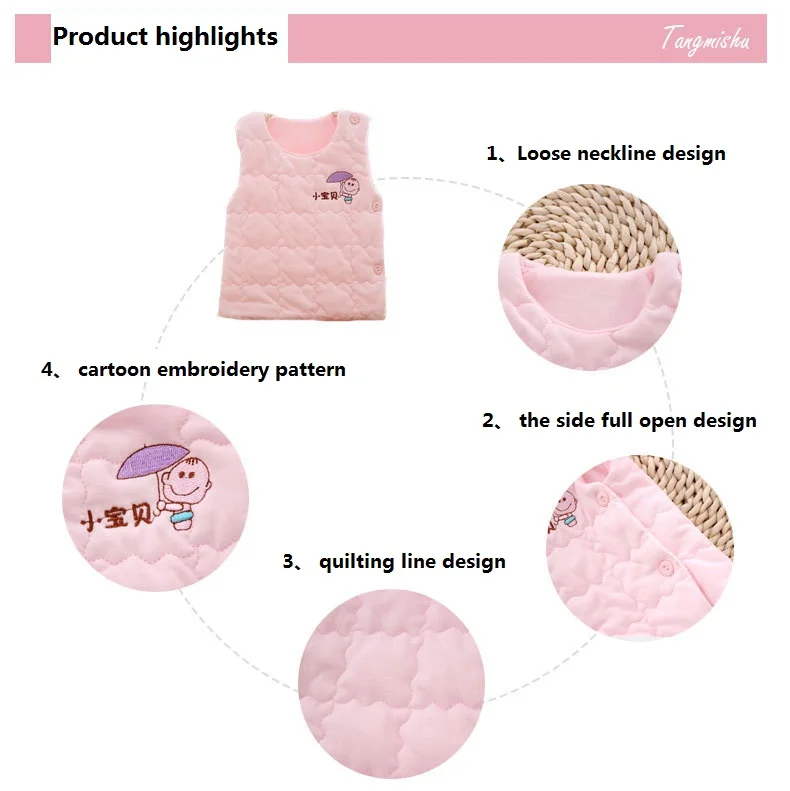 Г., маленький хлопковый жилет с открытыми боками для новорожденных, тонкий хлопковый жилет для мальчиков и женщин, теплый жилет на весну и осень, одежда