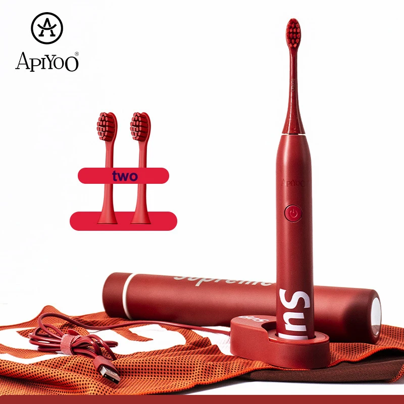 

APIYOO fashion Electric Toothbrush Sonic Wave Wireless charge waterproof Top Quality Smart Toothbrush White Healthy Best gift!
