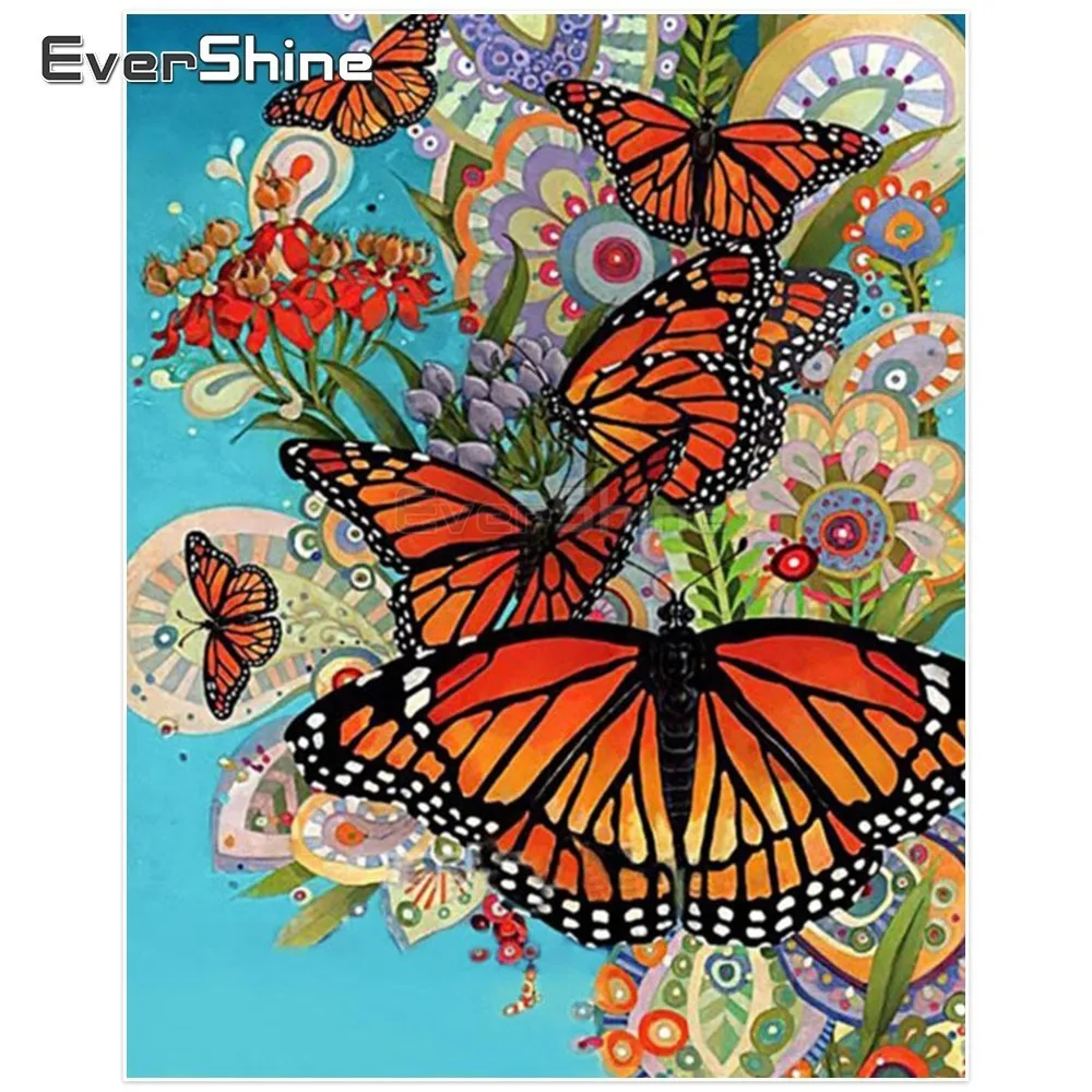 

Evershine Diy Diamond Embroidery Butterfly Pattern Diamond Painting Cross Stitch Landscape Diamond Mosaic Handmade Home Decor