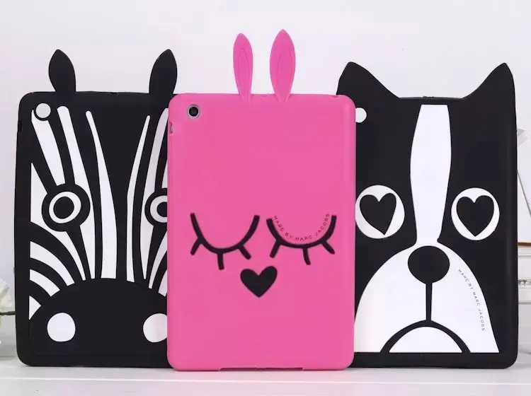 

3D Soft Cartoon Dog Zebra Rabbit Coque For iPad Air 1 2 Cover Silicon Case For iPad Mini 1 2 3 4 Coque For iPad 2 3 4 Case