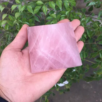 

80mm NATURAL BEAUTIFUL ROSE QUARTZ CRYSTAL PYRAMID HEALING