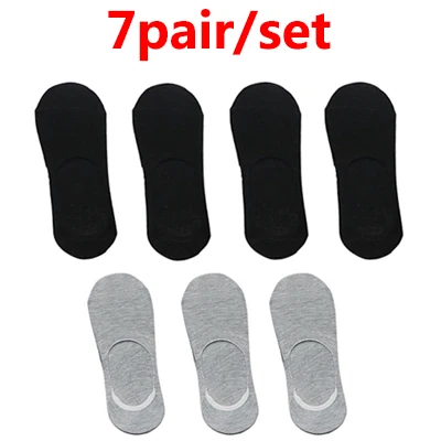 7pair style8 5/7/10 пар в комплекте; Бесшовные Мужские Носки дышащие лодочки носки мужские летние шлепанцы с низким вырезом невидимые носки, Слиперы No Show нескользящие носки для малышей - Цвет: 7pair style8