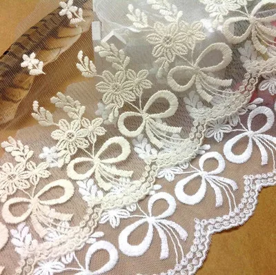

HOT Free Shipping 5yds/pack 14cm/5.5'' DIY Textiles Lace Fabric Embroidered Lace Trimming Z831