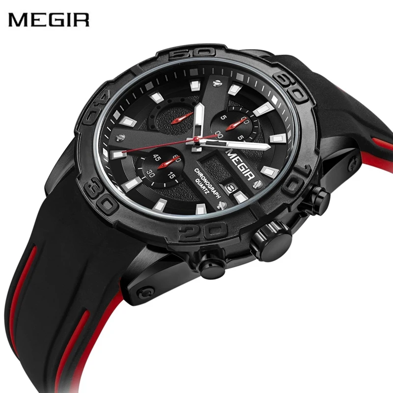 

MEGIR Men Watch Multi-function Wrist Watch Waterproof Chronograph Auto Date Sport Watch Men Fashion Clock Relogio Masculino