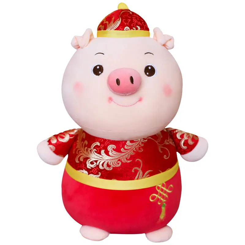 2019 Милая Новогодняя свинья плюшевая игрушка китайский год свиньи талисман