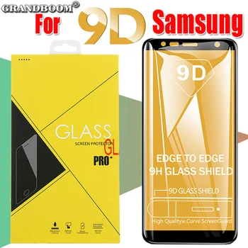 

1000pcs 9D Full Cover Tempered Glass For Samsung Galaxy S10 E A90 A80 A70 A60 A50 A40 M30 M20 Screen Protector With Yellow Box