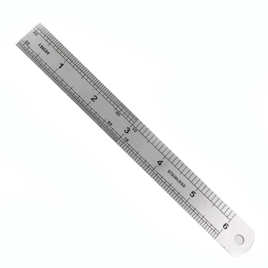 

Nice Stainless Steel Metal Ruler Metric Rule Precision Double Sided Measuring 6/8/12inch for students and teachers