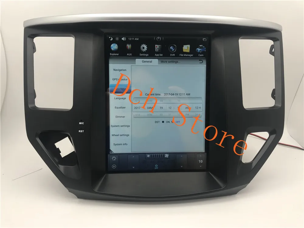 10,4 дюймов вертикальный tesla стиль Android 8,1 автомобильный dvd-плеер gps навигация для NISSAN Pathfinder 2013- стерео ips Авто PX6 CARPLA