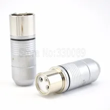 Бесплатная доставка 4 шт. теллуровый медный родиевое покрытие 3 Pin Штекерный соединитель разъем HIFI аудио микрофон змея кабель Jack