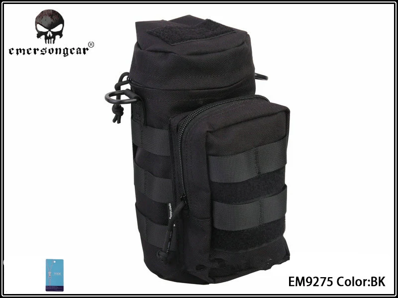 BLACK Emersongear Molle многоразовая сумка для страйкбола пейнтбольное оборудование тактическая сумка EM9275 черный Мультикам AOR2 хаки Койот коричневый - Color: BLACK