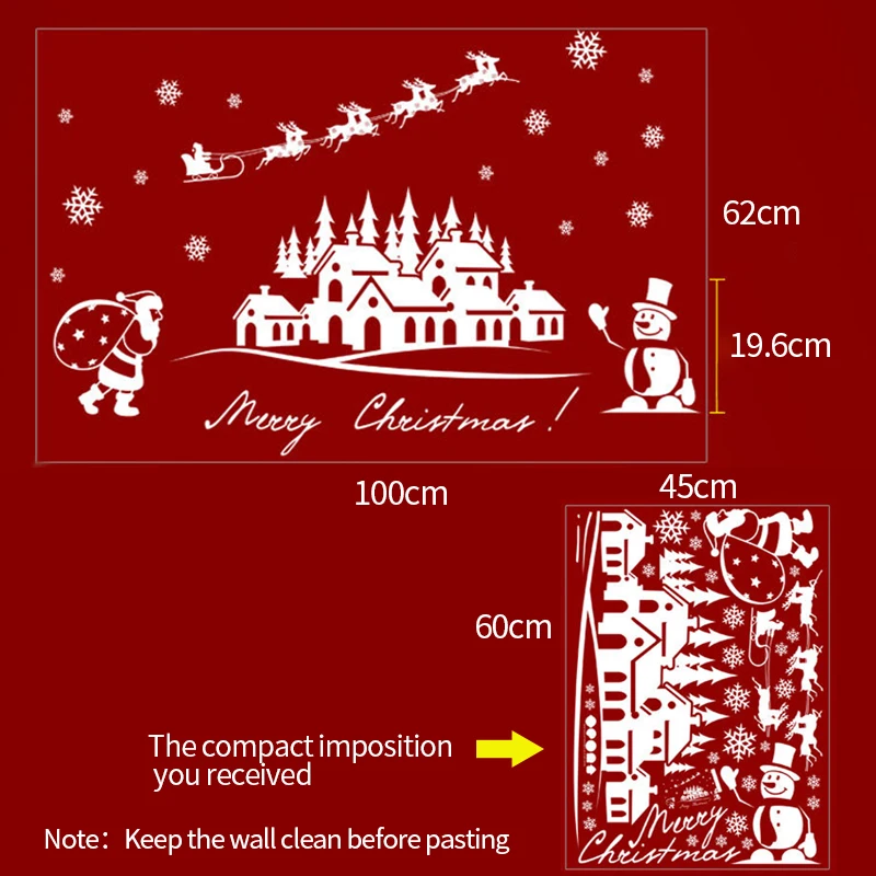 Wall Sticker Christmas 2018 Decoration For Home Window Door Tree Snowman Santa Claus Frozen Adhesive New Year Decals Noel Xmas Wall Sticker Christmas 2018 Decoration For Home Window Door Tree Snowman Santa Claus Frozen Adhesive New Year Decals Noel Xmas