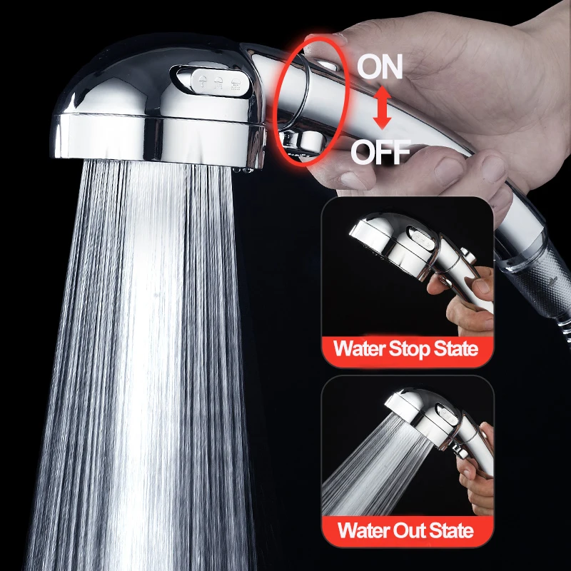 VEHHE 3 режима Переключатель душ покрытие поверхности многофункциональный Спа дождь спрей Пульс под давлением поток воды высокое качество душевая головка