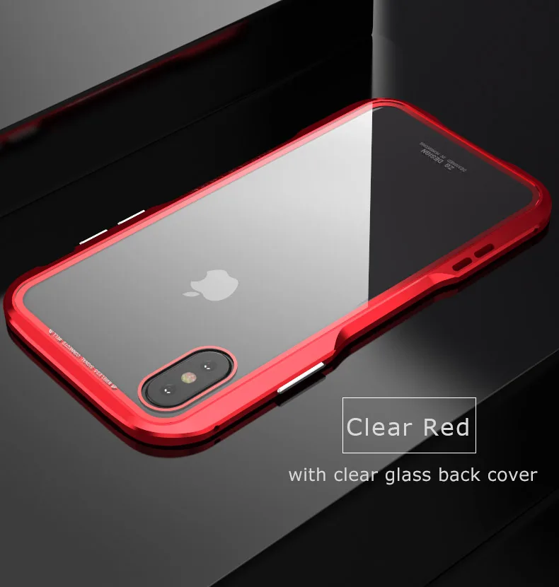 For iPhone X Magnetic Adsorption Cases Shockproof Metal Bumper (9)
