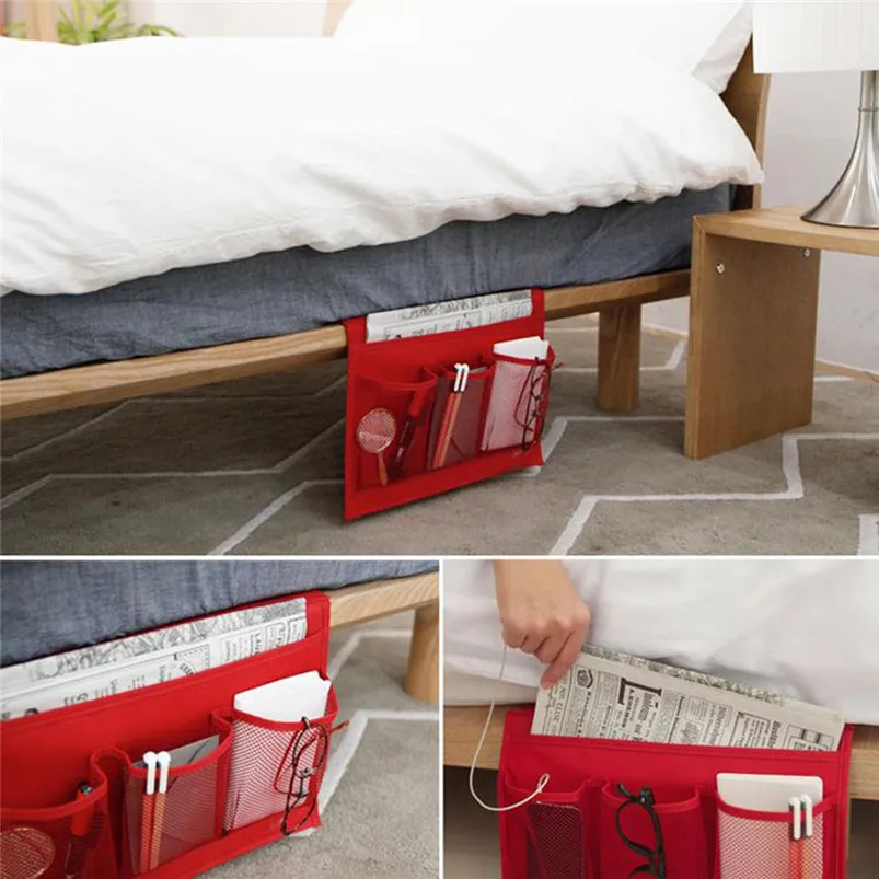 1 PC Armchair Storage Holder Bedside Sofa Table Cabinet Storage Organizer Pocket Oxford Cloth Book Phone Bag Home Decor 30MR1213