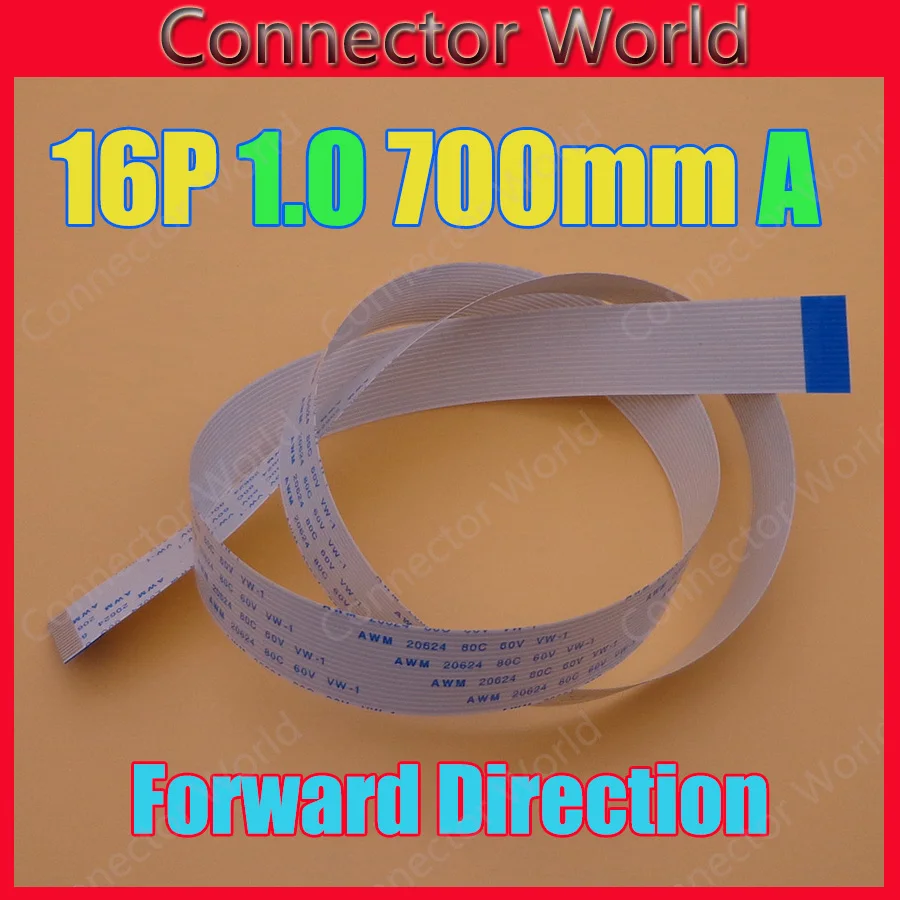 1 100 FFC 16pin плоский гибкий кабель с ПВХ изоляцией 0 мм шаг 16 pin Длина 700 Ширина 17 p AWM 20624