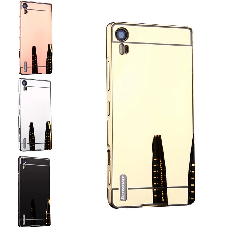 

Lenovo Vibe Shot Z90 Case Plating Metal Frame with Mirror Back Cover Hard Case for Lenovo Vibe Shot Z90 Z90-3 Z90-7 Shell Cover