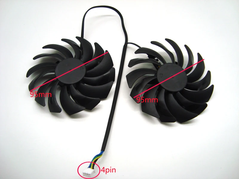 

FreeShipping 2PCS PLD10010B12HH 0.40A 4PIN FOR MSI GTX1080Ti 1080 1070 1060 RX470 480 570 580GAMING Graphics Card Cooler Fans