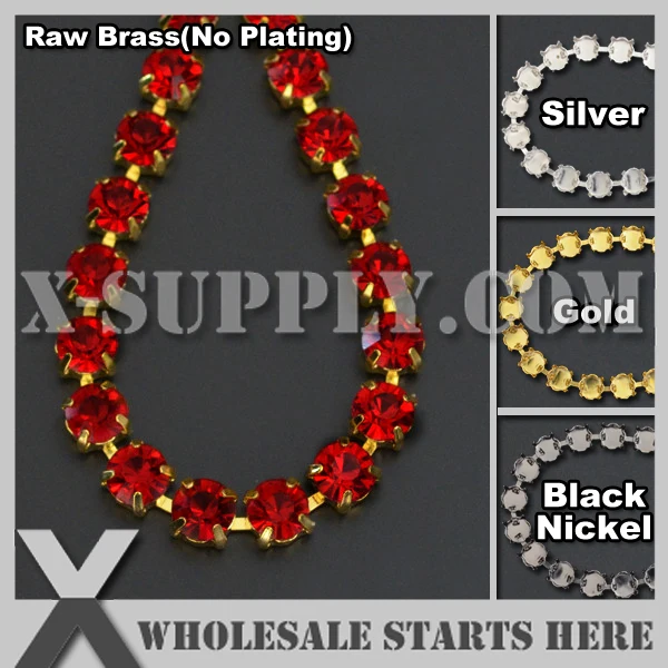 

SS38 8mm Handmade Round Rhinestone Cup Chain for Jewelry,Siam Rhinestones