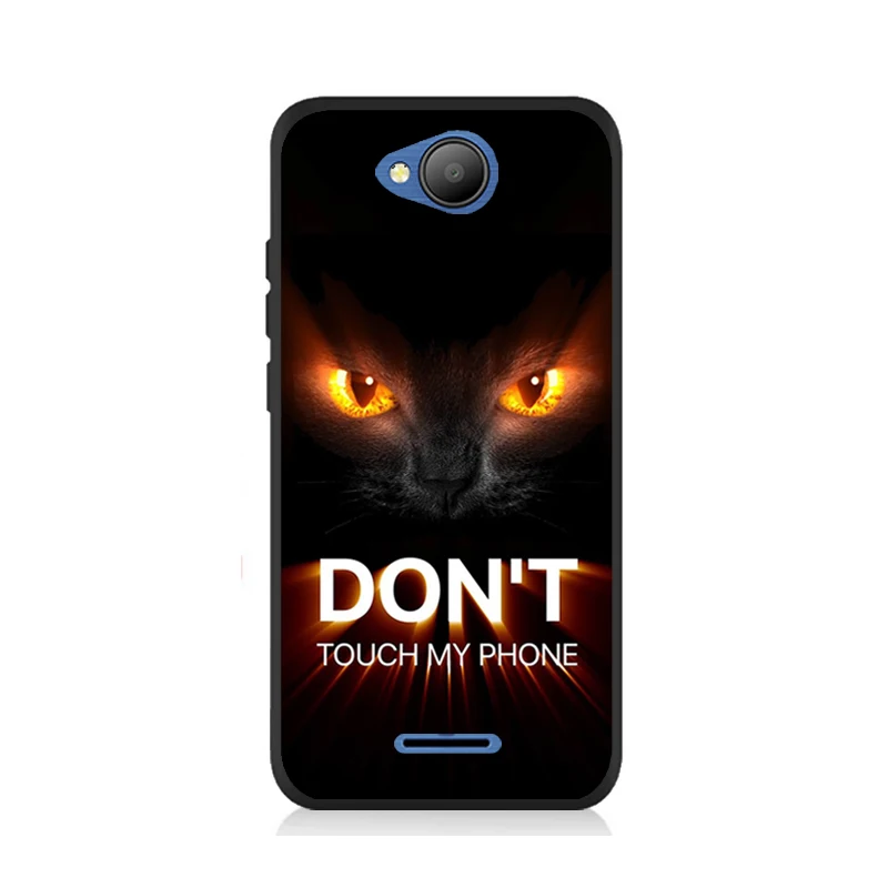 Для BQ 4501G Don't Touch My phone Чехол с принтом животных и золотыми глазами для BQ-4501G Fox Easy - Цвет: D0